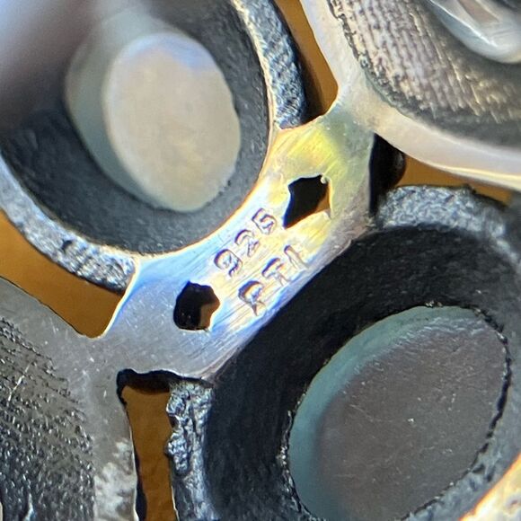 Genuine Aquamarine Sterling Silver Ring Size 7.25 - Picture 6 of 10